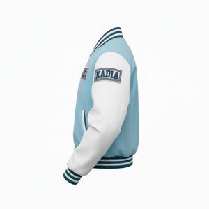 High Quality Embroidery Lettermen <b>Jacket</b> Casual wear Solid color <b>Men's</b> <b>Bomber</b> style <b>Varsity</b> <b>Jacket</b> - Product Image 3