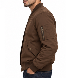 Blouson bomber rembourré, vente en gros directe usine, coutures durables, poches utilitaires, doublure, fournisseur, échantillons de stock, catalogue - Product Image 3