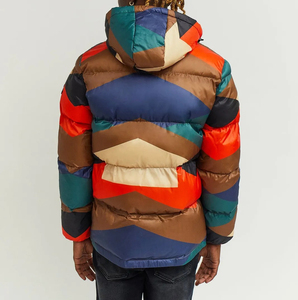 Color Blocked Design Long <b>Bubble</b> Padded Puffer Jackets Custom Made Down <b>Coats</b> For Warm Winter Outdoor Street Fashion Wear - Product Image 4