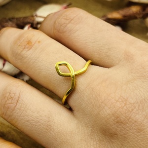 Best Product Minimalist Infinity <b>Ring</b> Boho Brass <b>Ring</b> For Women 18K Gold Plated Simple <b>Cross</b> Design For Wholesale/OEM/ODM - Product Image 2