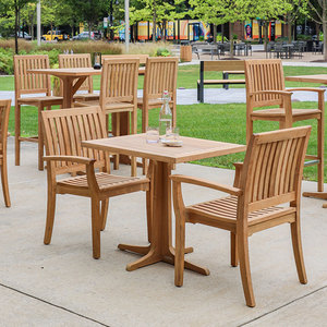 Meilleures ventes - Table à manger en teck moderne et minimaliste, assemblée pour une utilisation en extérieur dans les villas et l'hôtellerie - Product Image 2