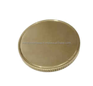 Fournisseur en gros de pièces commémoratives en laiton vierges, gravables, polies, avec impression numérique, pour cadeaux d'affaires modernes, collection de 40 mm - Product Image 4