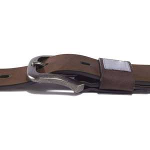 Cinturón de Cuero Genuino de Vaca Estilo Vintage Oldtown Inspirado en la Tradición con Hebilla de Aleación Ironhide Buckshot - Product Image 4