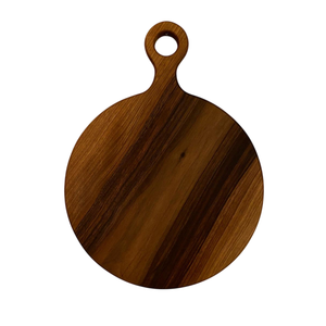 Planche à découper ronde en bois d'acacia avec poignée, planche de service et de découpe en bois pour viande, fromage, légumes, pain, pizza, en solde - Product Image 2