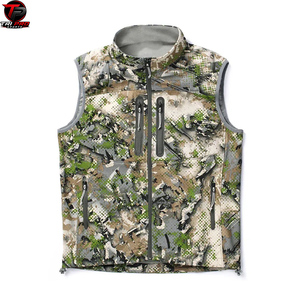 Gilet softshell léger pour homme, fermeture éclair intégrale, col haut, plusieurs poches zippées, pour la randonnée, la pêche, le camping, les voyages - Product Image 1