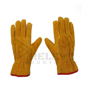 Guantes de Seguridad Industriales de Cuero, Medios Dedos, Resistentes al Calor, para Soldadura, Trabajo, Duraderos, con Puño Corto, Protección para las Manos - Product Image 3