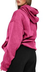 Nueva Colección, Servicio OEM, Sudadera con Capucha Extra Grande Informal y Cómoda de Color Sólido para Mujer, de Fábrica en Bangladesh, al Mejor Precio - Product Image 4