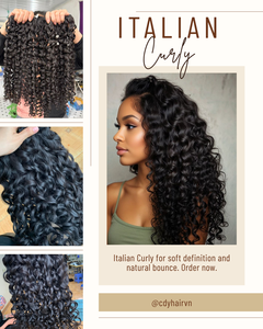 CDYHAIR Cabello Rizado Vietnamita Italiano Sin Procesar Virgen de 8 a 32 Pulgadas con Cutícula Alineada de un Solo Donante, Extensiones de Cabello Humano Natural - Product Image 4