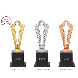 Modern Metal Trophy Set for 1st 2nd 3rd Place with Fine Finishing - Product Image 1