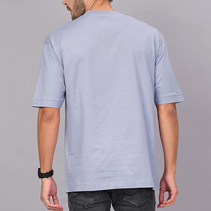 เสื้อยืดผู้ชาย สกรีนโลโก้ตามสั่ง ผู้ผลิตเสื้อผ้าสตรีทแวร์ คอกลมทรงโอเวอร์ไซส์ เสื้อยืดผ้าฝ้ายน้ำหนักเบา เป็นมิตรกับสิ่งแวดล้อม สำหรับผู้ชาย - Product Image 2