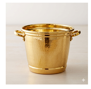 Good Look Ice Bucket Round Modern Design Dual Handles Rust Resistant Party Use Champagne <b>Cooler</b> Wedding Party Wine <b>Cooler</b> - Product Image 6