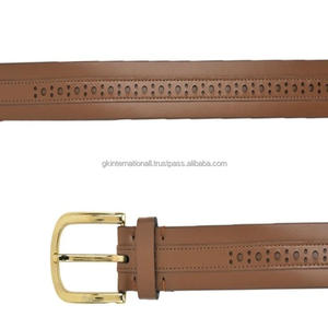 Cinturón Casual de Cuero Vacuno Original Hecho a Mano por Diseñadores, con Hebilla Metálica, para Hombre - Product Image 1