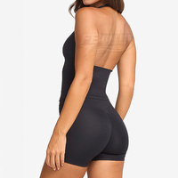 Ensemble 2 pièces pour femme : Body de yoga à col rond couleur unie et short taille mi-haute, respirant, séchage rapide, écoresponsable, Spandex/Nylon