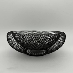 High Quality Double <b>Mesh</b> Metal Fruit <b>Basket</b> Colorful Iron Wire Food <b>Basket</b> for Kitchen Storage Multifunctional Household Use - Product Image 1