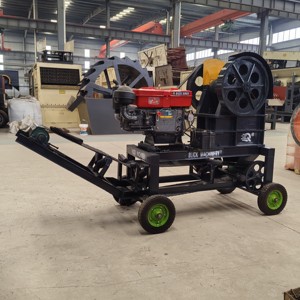 Btma Máy Nghiền hàm di động 400x600 động cơ diesel Máy Nghiền hàm di động với Feeder và băng tải - Product Image 3