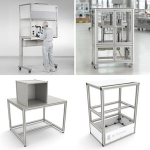 Perfil de aluminio para sistemas de salas limpias y laboratorios, resistente a la corrosión, fácil de desinfectar y compatible - Product Image 3