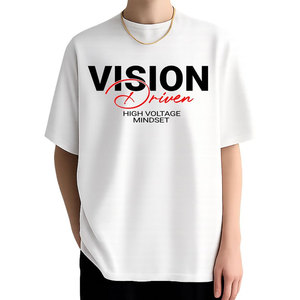 T-shirt Homme 100% Coton Col Mock Rib Coupe Oversize Épaules Tombantes Grande Taille Respirant Streetwear Tissu Lourd - Product Image 3