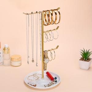 Organizador de Joyas Moderno de Tres Niveles, Soporte Ondulado para Collares, Estante para Pendientes con Múltiples Ranuras, Diseño de Base Estable para un Almacenamiento sin Enredos - Product Image 6