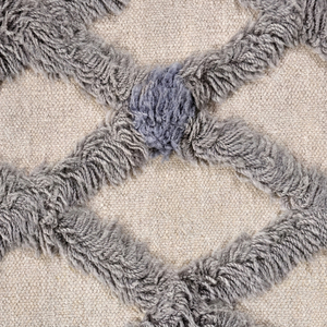 DECORDEC Custom Handmade Wool Thick Non-Slip Eco-Friendly Modern Ivory <b>Grey</b> High Low Textured Area <b>Rug</b> Distressed Geometric - Product Image 5