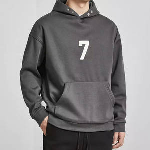 Sudadera con capucha de algodón grueso para hombre, con hombros caídos, estilo cropped y corte holgado, estampada, tipo pullover, de alta calidad, fabricante de sudaderas. - Product Image 3