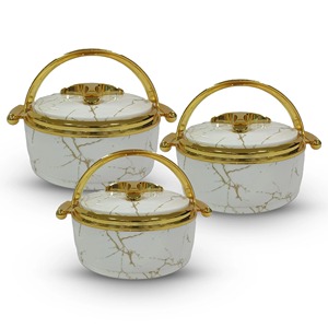 Ensemble de casseroles de service en marbre noir de luxe, parfait pour la cuisine, les repas et les cadeaux, bols de rangement alimentaire haut de gamme - Product Image 6