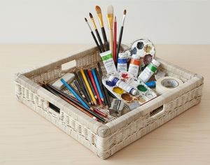 Organizador de Cajones Corto, Cesta de Ratán Artesanal - Product Image 3