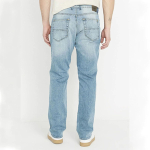 Wholesale Custom <b>Mens</b> Straight Leg 100 Cotton Denim <b>Jeans</b> Classic Fit Dark Wash <b>Work</b> Trousers - Product Image 4
