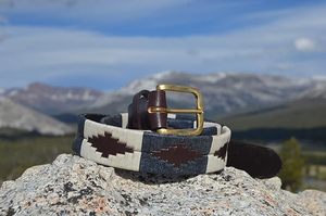 High Quality Leather Argentinian Polo Belt Genuine Leather Solid Pattern Belt with <b>Letter</b> Buckle - Product Image 6