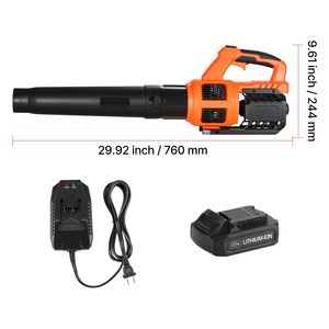 Soffiatore Elettrico a Batteria 20V con Potenza di 800W, Batteria da 2.0Ah, Ricarica Rapida e Funzionamento Silenzioso, Controllo a 2 Velocità - Product Image 2