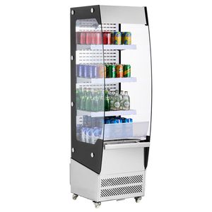 Espositore Refrigerato a 3 Ripiani con Barriera d'Aria, 4 Ruote Girevoli, per Congelatori e Frigoriferi - Product Image 1