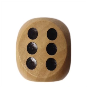 Jeu de dés en bois avec chiffres gravés, coins lisses, pour jeux de société et activités de fête - Product Image 3