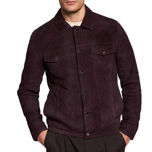 Heritage <b>Men</b> <b>Trucker</b> <b>Jacket</b> Front Vintage Inspired Breathable Quick Dry Genuine Leather 100% Cotton Soft Durable Everyday Street - Product Image 1