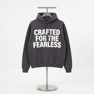 Sudadera con Capucha Extra Grande para Hombre, 100% Algodón, con Estampado Puff, para Invierno y Otoño, Sudadera con Capucha Gruesa de 450 g/m² con Estampado Puff - Product Image 1