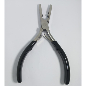 Pinzas de Alta Calidad para Extensiones de Cabello con Punta de Aguja, Acabado Dall, Acero Inoxidable Alemán, con Mango de PVC - Product Image 1