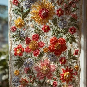 Ribete de Encaje Floral Bordado con Cuentas, Ecológico y de Lujo, para Vestidos de Novia y Prendas de Moda - Product Image 2