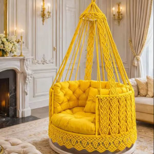 Macrame <b>Swing</b>, Macrame <b>Swing</b> Chair, Macrame <b>Swing</b> Chair, <b>Hammock</b> chair, Indoor <b>Swing</b> - Product Image 1