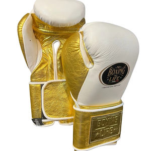 Guantes de Boxeo Profesionales de Piel de Vacuno Auténtica, Hechos en Fábrica, de la Mejor Calidad, Nuevos - Product Image 1