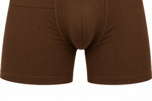 Caleçons boxeurs mi-hauts marron pour hommes, en tricot uni, confortables - Product Image 5
