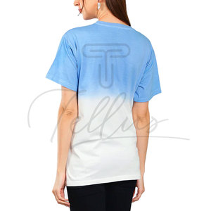 Camiseta Tie & Dye de Color Sólido de Alta Calidad al por Mayor para Mujer, Camiseta Tie & Dye de Algodón Ligero y Transpirable para Mujer - Product Image 3