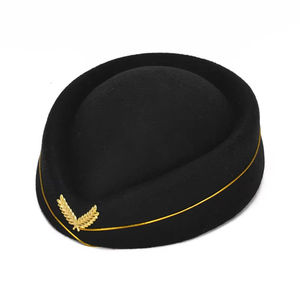 Béret en laine bleu marine avec ailes brodées d'or, chapeau d'uniforme formel pour services professionnels, unisexe adulte 56-58CM - Product Image 2