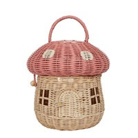 Panier de rangement en rotin tressé à la main, très vendu, panier décoratif pour enfants, pour une utilisation en extérieur et comme accessoires de photographie