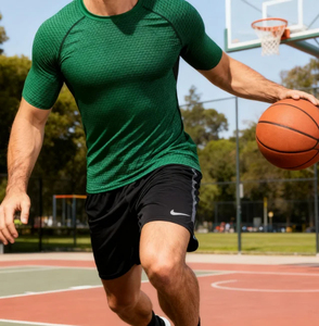 Athletic <b>Compression</b> Long Sleeve Shirt Men Spandex/Polyester Tight Fit Moisture Wicking Solid Color Seamless Gym Tee Sports Base - Product Image 4