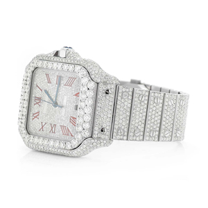 Reloj de Hombre de Cuarzo de Acero Inoxidable con Diamantes Moissanite VVS, Edición Hip Hop, Personalizado, Edición Limitada, Correa de 20 mm - Product Image 2