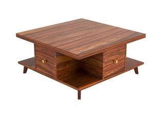 Modern Square Solid Wood <b>Coffee</b> <b>Table</b> with 2 Drawers |Mid-Century Style Wooden Living Room <b>Table</b> |Unique Square <b>Coffee</b> <b>Table</b> - Product Image 5