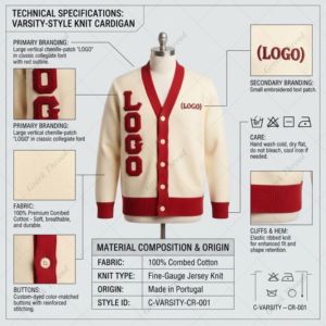 Custom Delta Sorority DST Ivory Red Acrylic Casual Jacquard Varsity <b>Cardigan</b> Sweater for Men <b>Women</b> Custom Letter Embroidery - Product Image 4