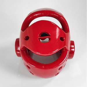 Red <b>Boxing</b> Head Guard PU Leather Protective Gear for Adults Unisex Universal Use - Product Image 2