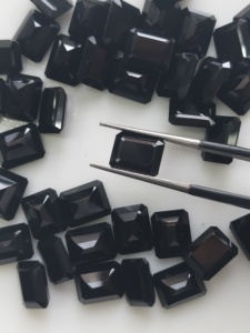 Natural <b>Black</b> Onyx 10x8MM Octagon Cut Best Quality Loose Gemstones for Jewelry Making - Product Image 5