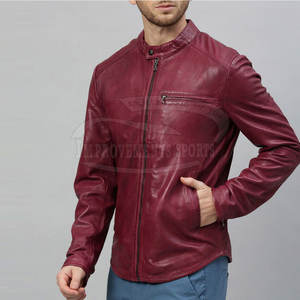 Meilleur prix Veste tendance en cuir à manches longues pour hommes de haute qualité Style Streetwear Matériau tricoté personnalisé Concevez votre propre hiver - Product Image 2