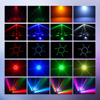 U`King 150W LED RGBW Sechsarmiger Laser-Beam Moving Head Scheinwerfer Rot Grün Sterneneffekt Bühnenbeleuchtung DMX für Disco DJ Bar Party
