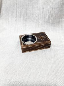 Quemador de Incienso de Sándalo Hecho a Mano con Cuenco Interior de Latón, Soporte Decorativo Aromático para Mesa, Artesanal para Uso Doméstico - Product Image 3